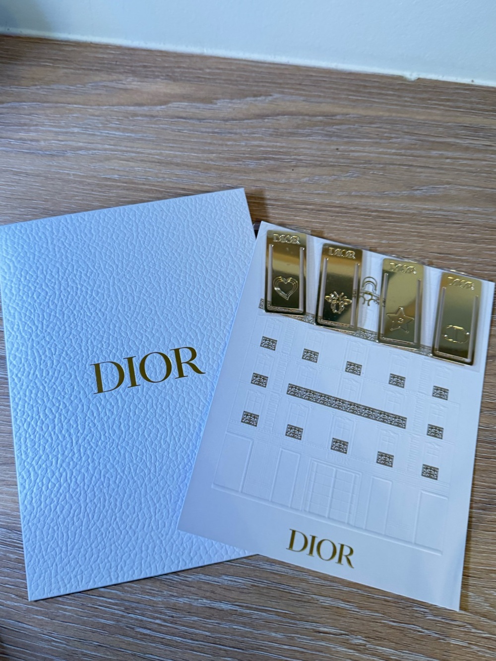 Dior Gold Bookmarks - set up of four